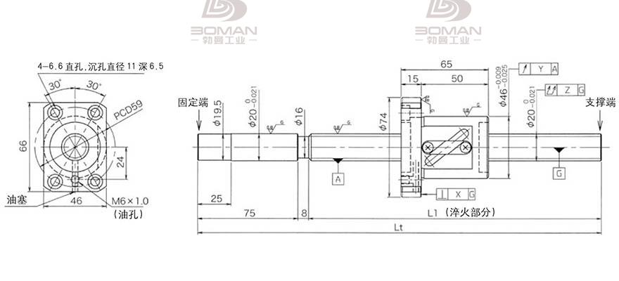 KURODA GG2010DS-BALR-1505A 黑田精工丝杆规格说明