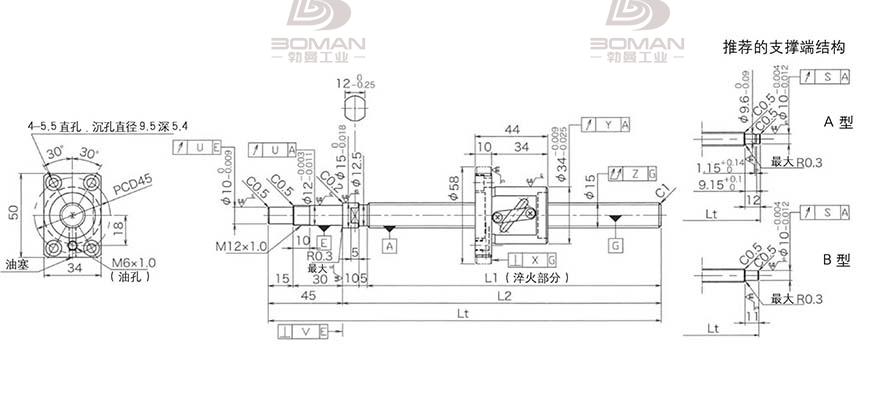 KURODA GP1505DS-BALR-0600B-C3S 黑田精工丝杆怎么保养
