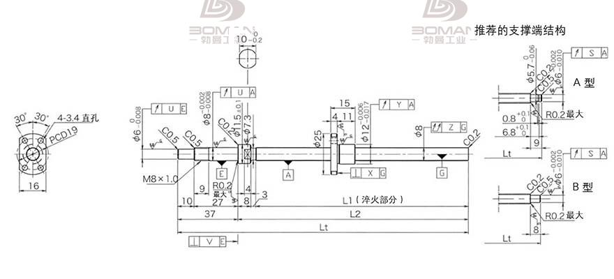 KURODA DP0801JS-HDNR-0260B-C3S 黑田丝杠螺母怎么拆下来