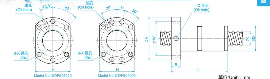 TBI DFS02505-3.8 tbi滚珠丝杆样板